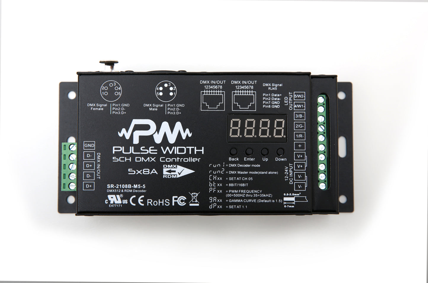 Pulse Width 5CH DMX LED Controller